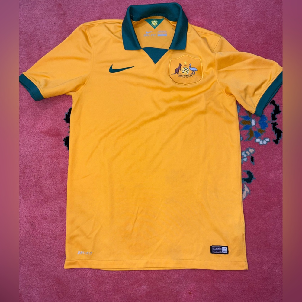 AUSTRALIA 2014 2015 HOME FOOTBALL SOCCER JERSEY NIKE